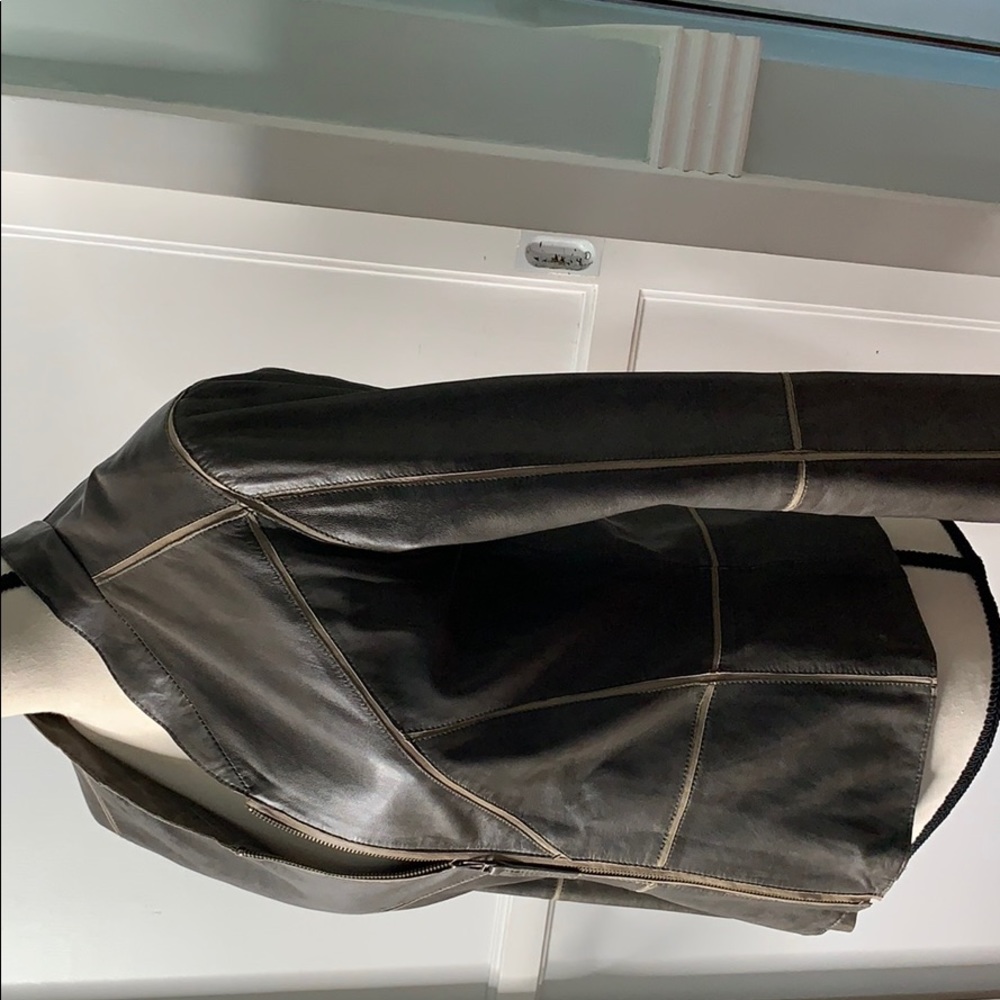 Leather Jacket Olive - image 2